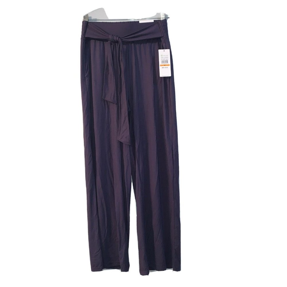Gaiam Womens Light Navy Jersey Knit Wide Leg PARK TIE Pant Trousers M NWT